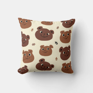 Funny bear face cushion