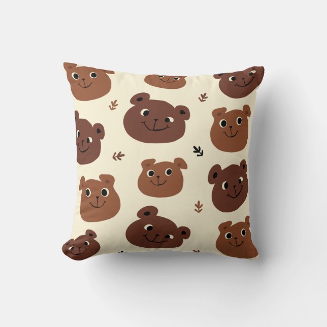 Funny bear face cushion (Front)