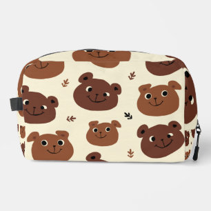 Funny bear face dopp kit
