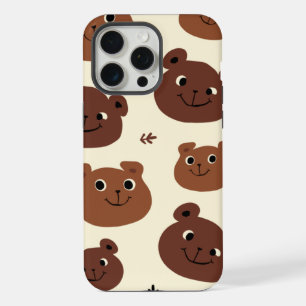 Funny bear face iPhone 15 pro max case