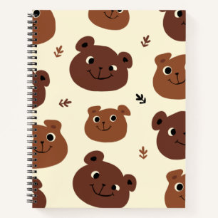 Funny bear face notebook