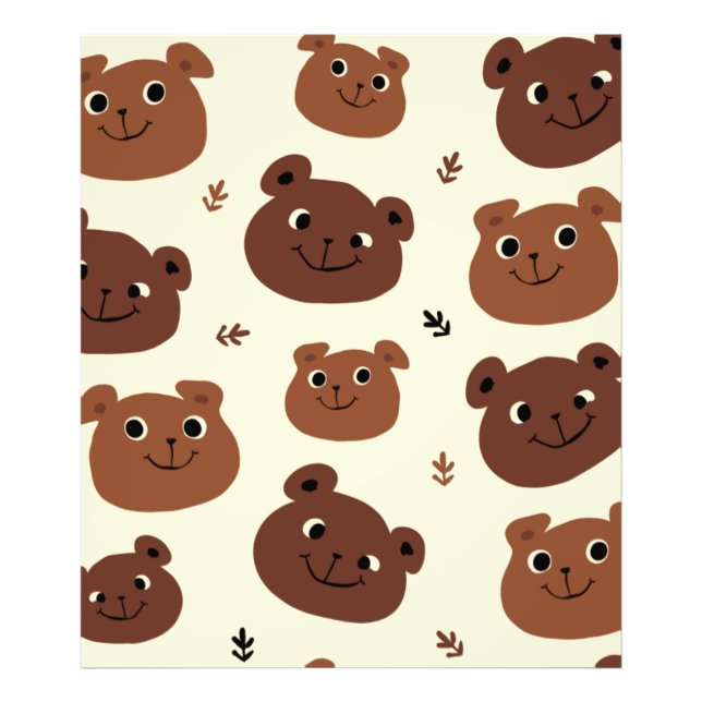 Funny bear face photo print (Front)