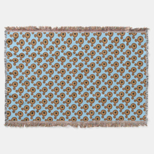 Funny bear face throw blanket