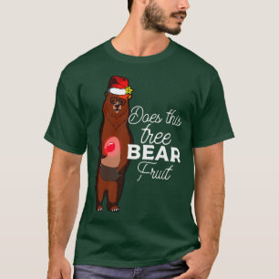 Funny Bear Figure Xmas Tree Christmas Pajama Fami T-Shirt