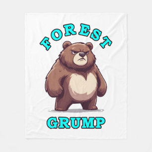 Funny Bear Fleece Blanket