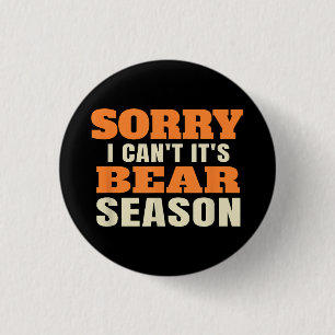 Funny Bear Hunting 3 Cm Round Badge