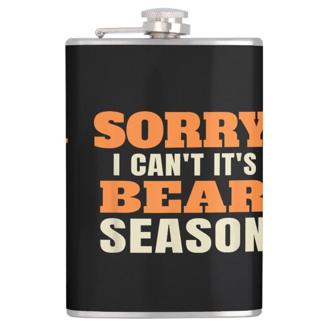 Funny Bear Hunting Hip Flask (Front)