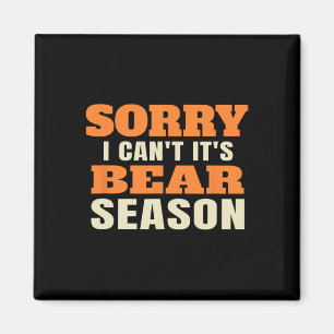 Funny Bear Hunting Magnet