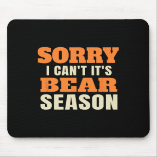 Funny Bear Hunting Mouse Pad