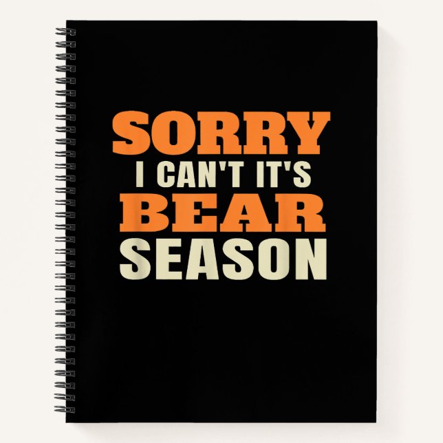 Funny Bear Hunting Notebook (Front)