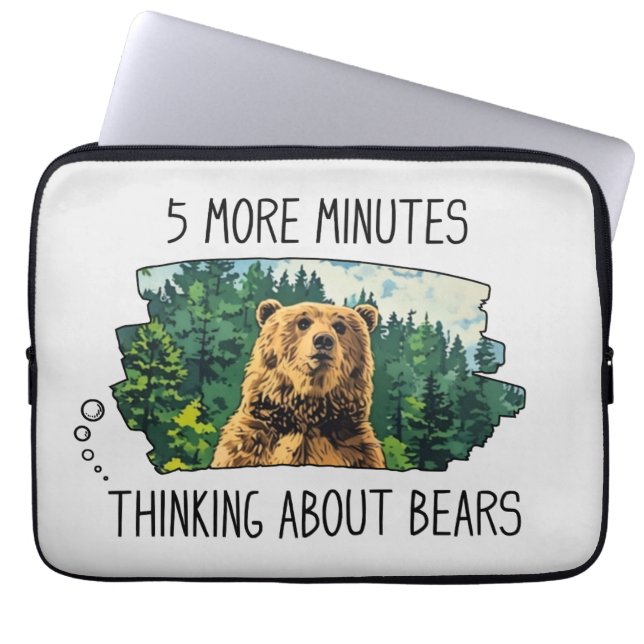 Funny Bear Laptop Sleeve (Front)