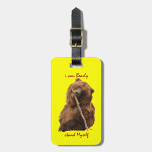 Funny Bear Luggage Tag