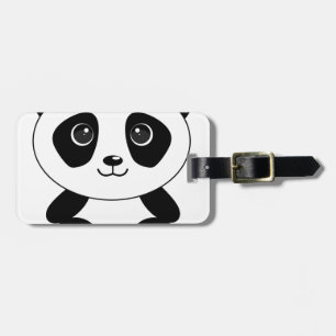 Funny bear panda bear panda animals luggage tag