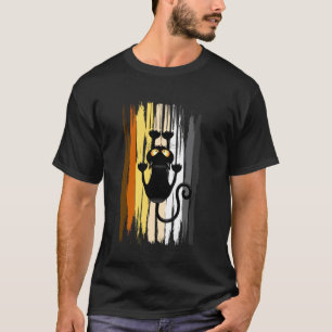 Funny Bear Pride Black Cat Scratching Claw Marks T-Shirt