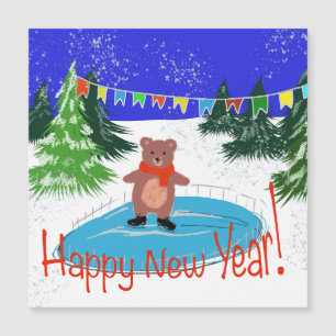 Funny bear skating