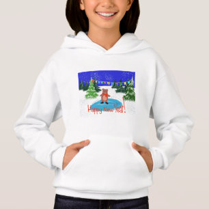 Funny bear skating