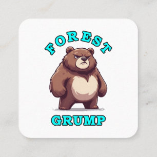 Funny Bear Square Business Card