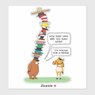 Funny Bear Wearing Many Hats