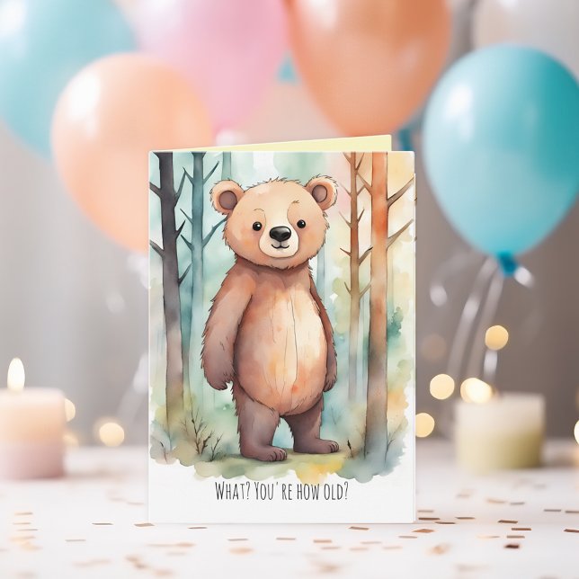 Funny Bear Years Birthday Card (Cute and funny birthday card for older adults.)