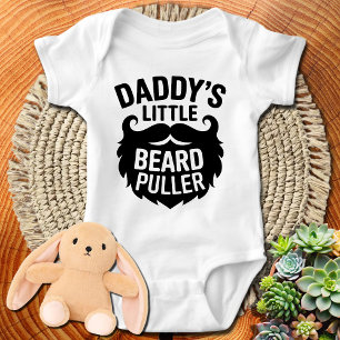 Funny Beard Baby Grow-Daddy's Little Beard Puller Bodysuit