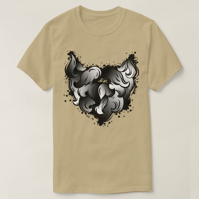 funny beard design for t and mask high quality was T-Shirt (Design Front)