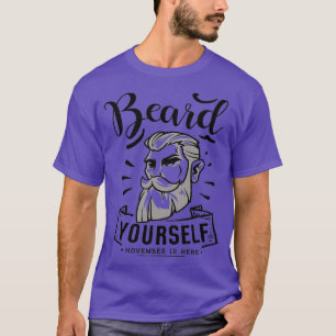 Funny Beard Hipster Men Lettering Typography 2 T-Shirt