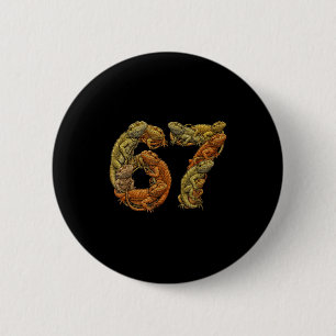 Funny Bearded Dragon 6 7 Meme Six Seven Beardzilla 6 Cm Round Badge