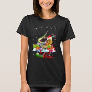Funny Bearded Dragon Animal Merry Christmas Party T-Shirt