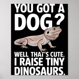 Funny Bearded Dragon Art For Men Women Bearded Dra Poster