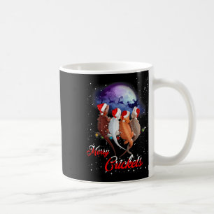 Funny Bearded Dragon Christmas Tee Merry Crickets Coffee Mug