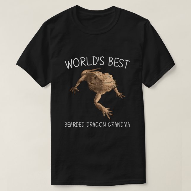 Funny Bearded Dragon Gift For Grandma Mama Lizard  T-Shirt (Design Front)