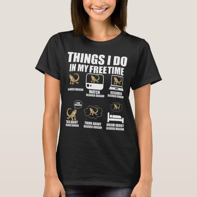 Funny Bearded Dragon Lizard Bearded Dragon T-Shirt (Front)