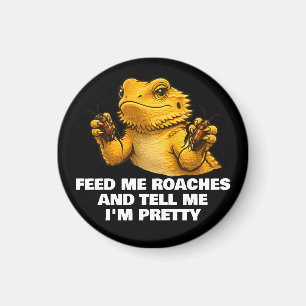 Funny Bearded Dragon Lover Reptile Owner Roaches Magnet