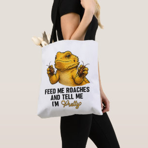 Funny Bearded Dragon Lover Reptile Owner Roaches Tote Bag