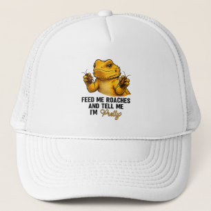 Funny Bearded Dragon Lover Reptile Owner Roaches Trucker Hat