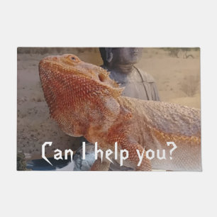 Funny Bearded Dragon Print Doormat
