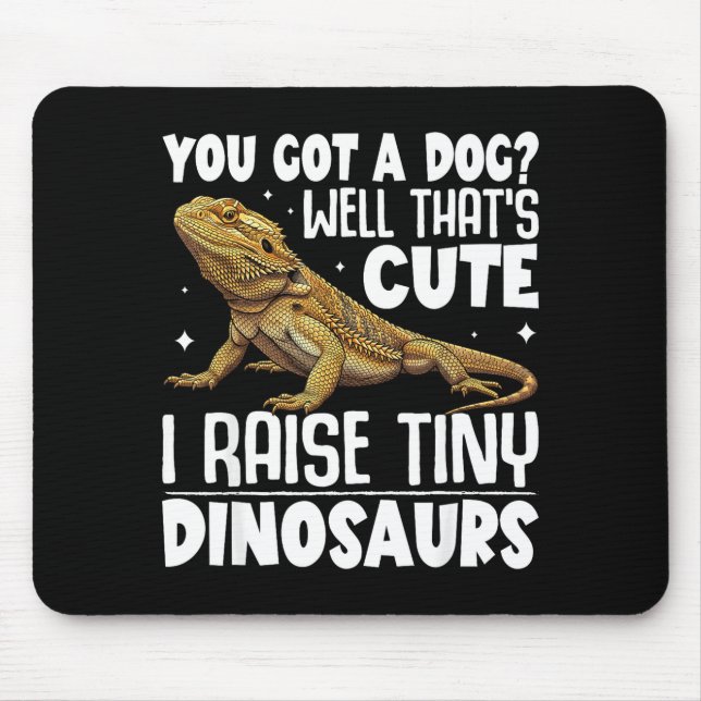 Funny Bearded Dragon Shirt For Men Women Lizard Lo Mouse Pad (Front)