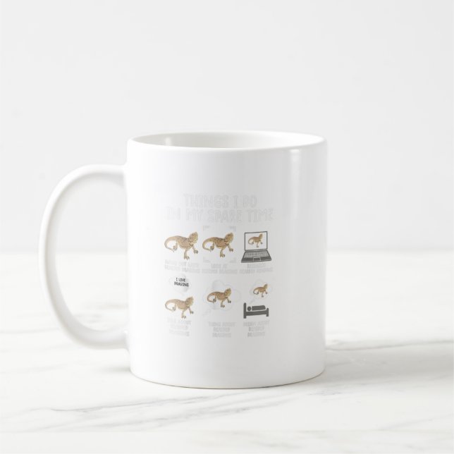 Funny Bearded Dragon Shirts Lizard Bearded Dragon  Coffee Mug (Left)