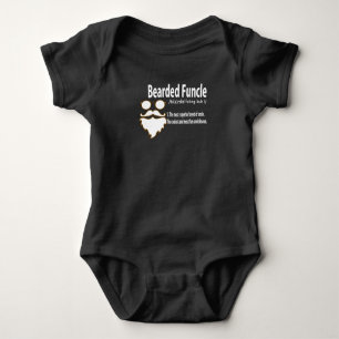 Funny Bearded Funcle for Uncles Baby Bodysuit