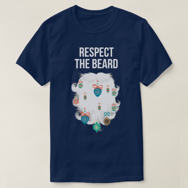Funny Bearded Men Beards Lover Christmas Gift T-Shirt (Design Front)