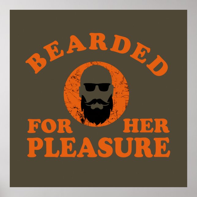 funny bearded quote poster (Front)