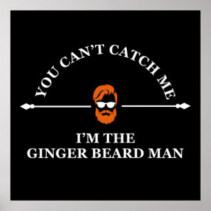 funny bearded quotes ginger beard man poster