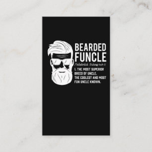 Funny Bearded Uncle Definition Moustache Humour Business Card
