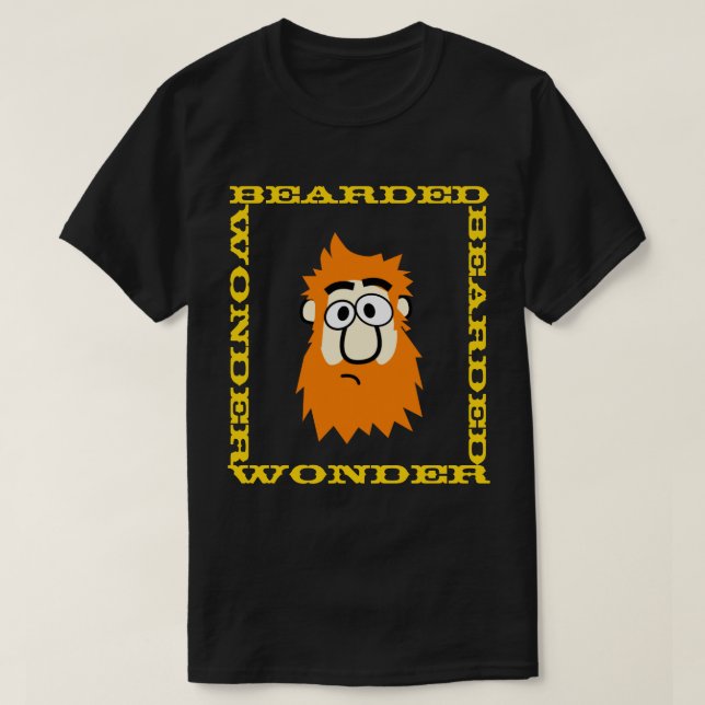 Funny Bearded Wonder T-Shirt (Design Front)