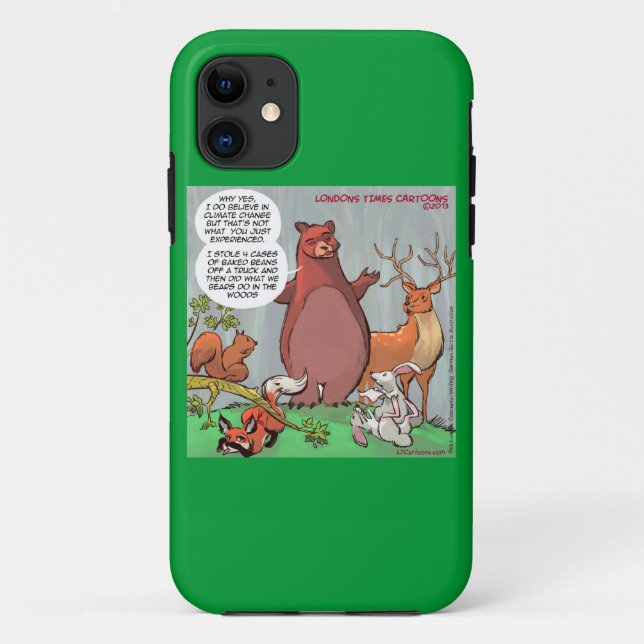 Funny Bear's Look At Climate Change iPhone5 Case (Back)