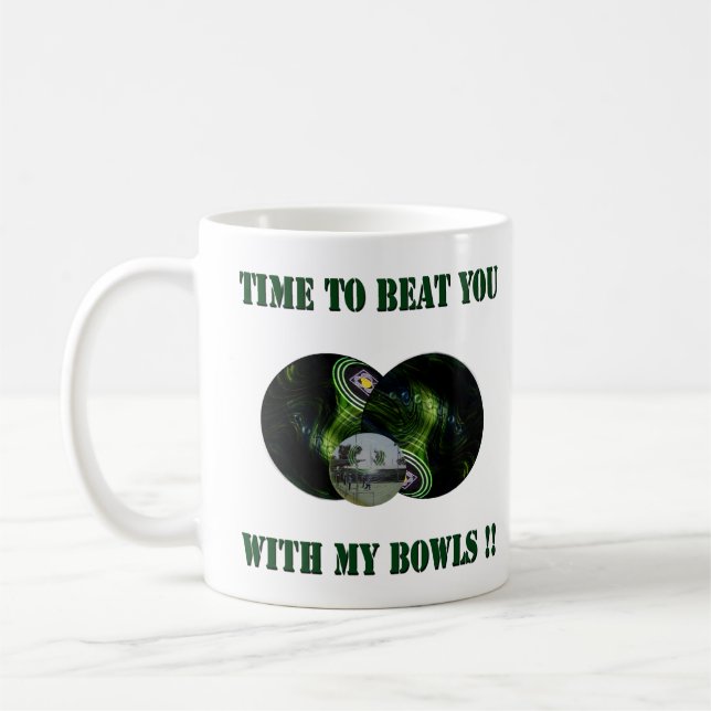 Funny Beating You At Lawn Bowls, Coffee Mug (Left)