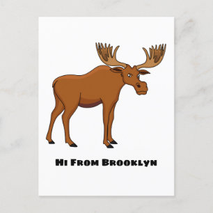 Funny beautiful cartoon illustration  postcard