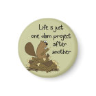 Funny Beaver at Work Magnet