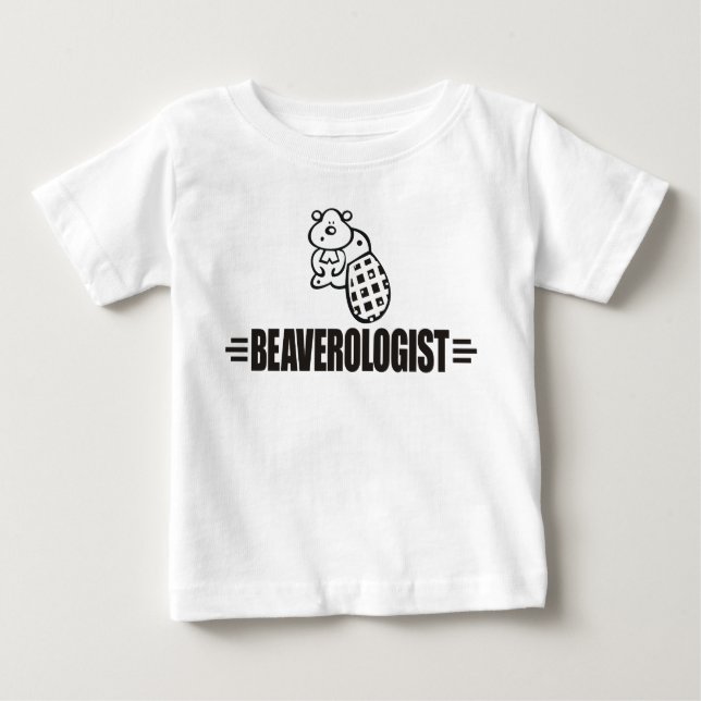 Funny Beaver Baby T-Shirt (Front)