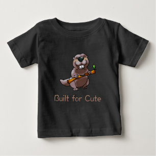 Funny Beaver Cartoon – Built for Cute Baby T-Shirt